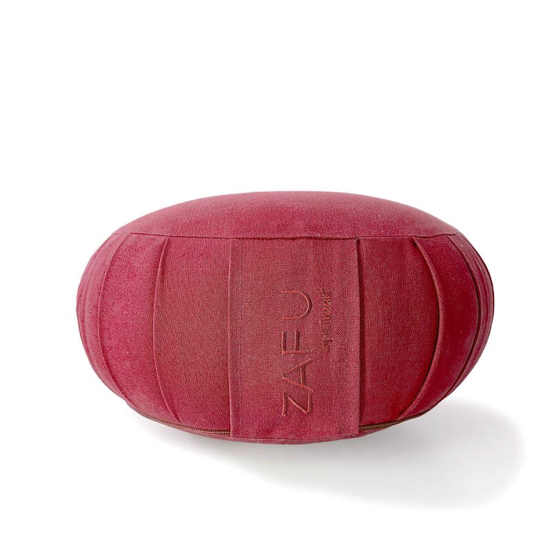 ZAFU - Boden Sitzkissen mit Kapok Füllung, Biobaumwollbezug, 12cm Sitzhöhe