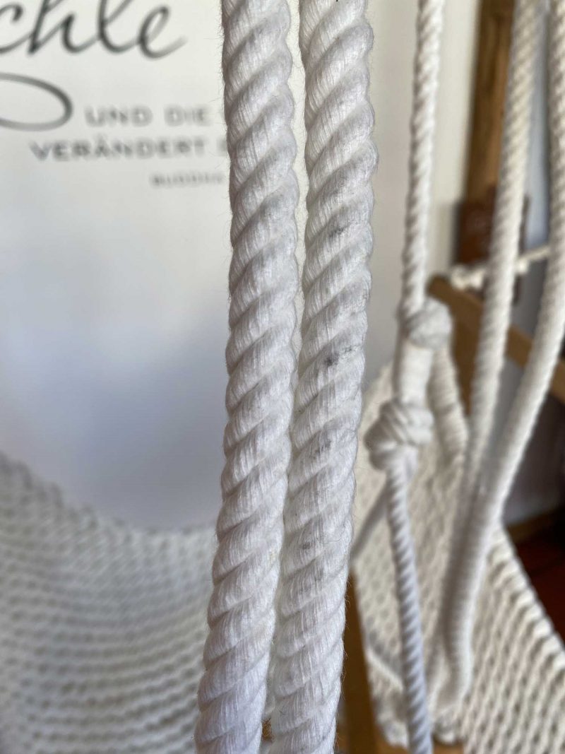 Vorführmodell - 2. Wahl - TRAUMSCHWINGER L Setplus - Fußteil, Höhenverstellung, Netzfarbe natur, Seiltasche natur, Holz unbehandelt – Bild 2